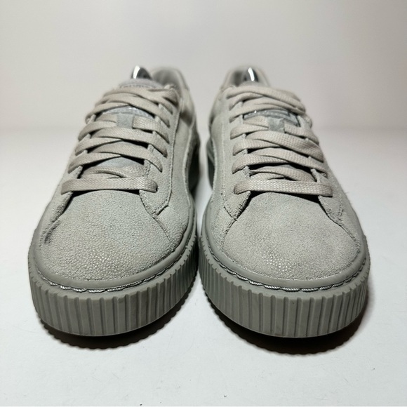 PUMA BASKET PLATFORM RESET Sneakers Gray Womens size 7.5 shoes (03 Box 1) - Picture 5 of 9